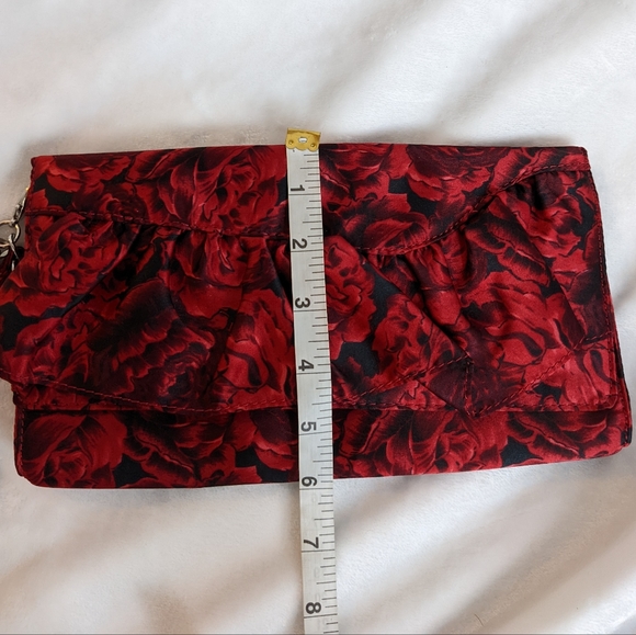 White House Black Market Bold Rose Clutch/ Wristlet - Picture 8 of 11